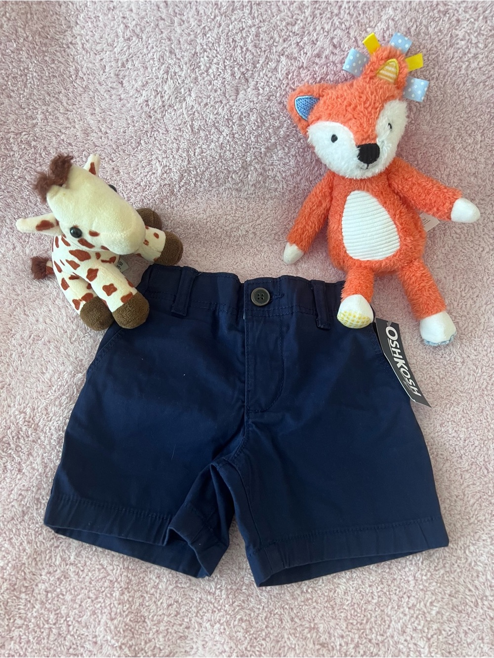 OshKosh B'gosh Navy Blue Chino Shorts Baby Boy Size:2T